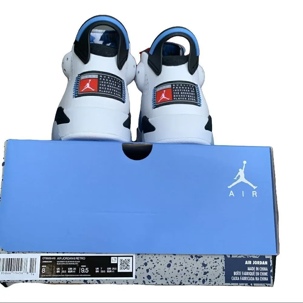 NIB Jordan 6 Retro UNC White